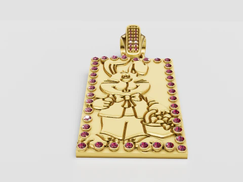 Luxuri&ouml;ser Cartoon-H&auml;schen-Anh&auml;nger 3D Modell