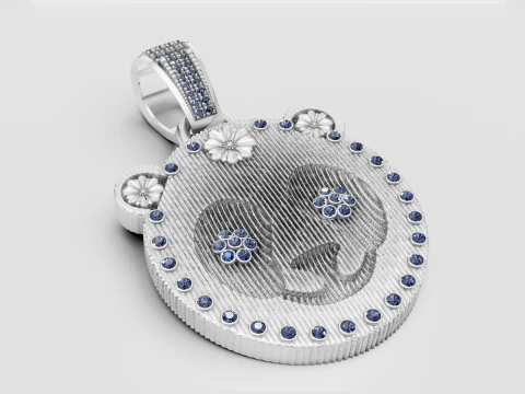 Luxury Panda Face Pendant 3D Model