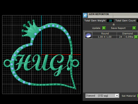 Custom Name Heart Pendant 3D Model