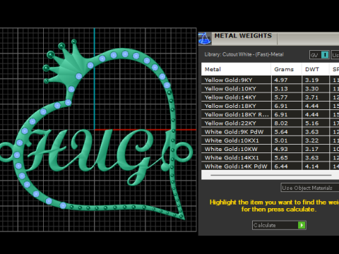 Custom Name Heart Pendant 3D Model