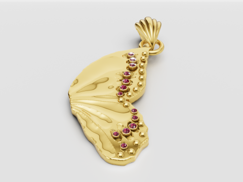 豪華な抽象的な葉のペンダント 3Dモデル