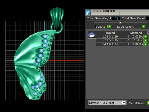 Luxury Abstract Leaf Pendant 3D Model