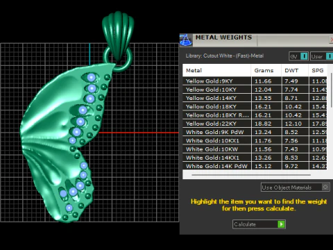 Luxury Abstract Leaf Pendant 3D Model