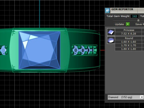 Luxury Mens Ruby Signet Ring 3D Model