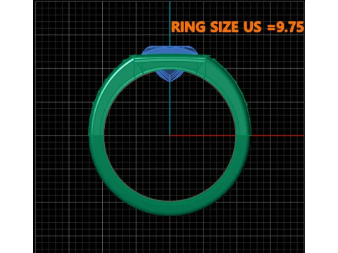 Luxury Mens Ruby Signet Ring 3D Model