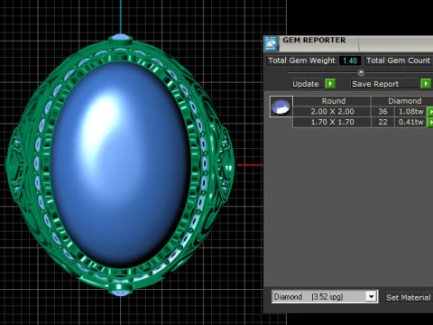 Royal Red Agate Crown Ring 3D Model