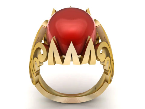 Custom Arabic Name Ring 3D Model