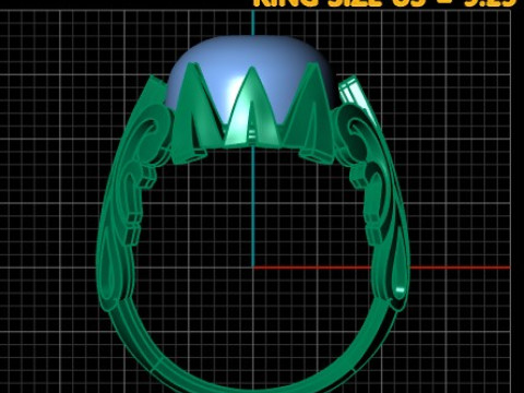 Anello con nome arabo personalizzato Modello 3D