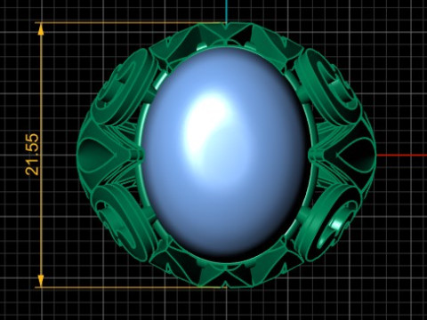 Anello con nome arabo personalizzato Modello 3D