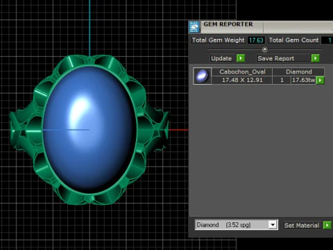 Royal Red Agate Cabochon Ring 3D Model