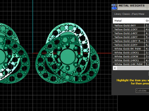 Floral Diamond Cluster Stud Earrings 3D Model