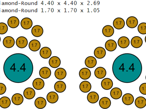 Floral Diamond Cluster Stud Earrings 3D Model