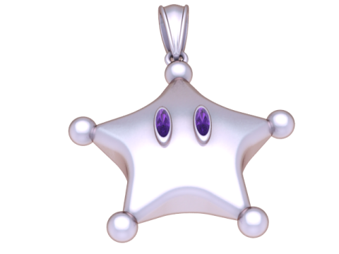 Pumpkin Skull Gemstone Pendant Luxury Fantasy Halloween 3D Jewelry Model 3D Model