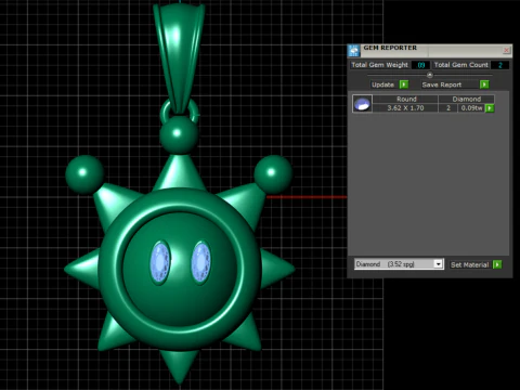 Celestial Sun Guardian Pendant with Gemstone Eyes Luxury Fantasy 3D Jewelry Model 3D Model