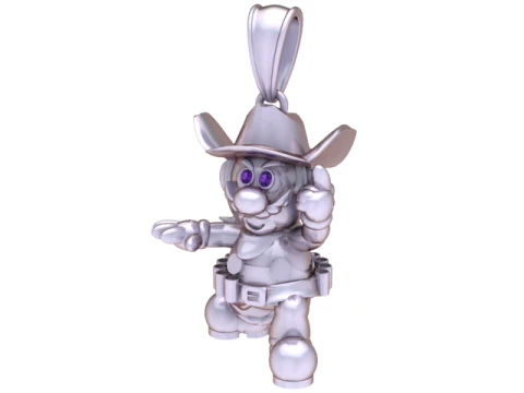 Mythic Adventurer Character Pendant Luxury Fantasy 3D Jewelry Model 3D Model