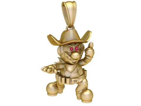 Mythic Adventurer Character Pendant Luxury Fantasy 3D Jewelry Model 3D Model