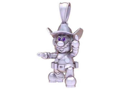 Mythic Adventurer Character Pendant Luxury Fantasy 3D Jewelry Model 3D Model