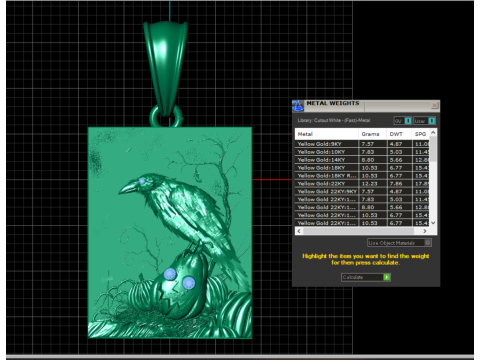 Raven Pumpkin Horror Pendant Dark Fantasy Art 3D Jewelry Model 3D Model