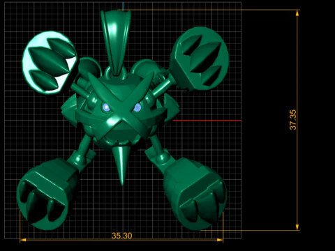 Warforge Guardian Pendant Armored Mech Fantasy 3D Jewelry Model 3D Model