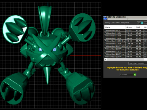 Warforge Guardian Pendant Armored Mech Fantasy 3D Jewelry Model 3D Model
