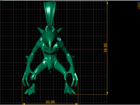 Titan Cross-Crusher Pendant Armored Mech Fantasy 3D Jewelry Model 3D Model