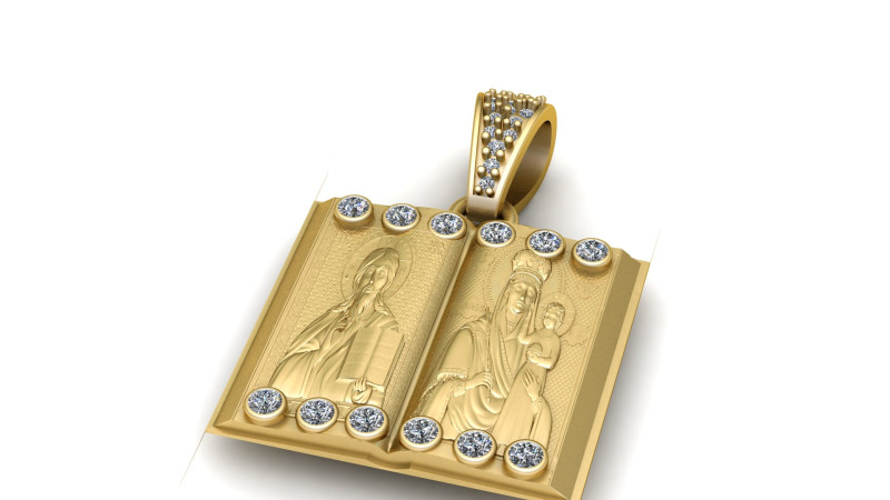 Sacred Scripture Locket Pendant 3D Print Model .c4d .max .obj .3ds .fbx .stl .blend 