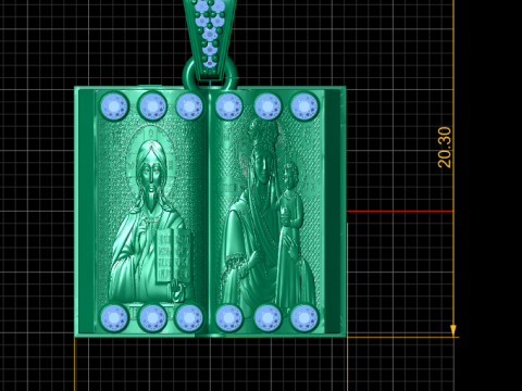 Sacred Scripture Locket Pendant 3D Print Model