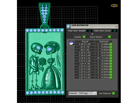 Eternal Union Skeleton Couple Pendant 3D Print Model