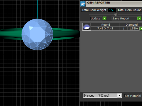 Royal Crimson Solitaire Gold Ring 3D Print Model