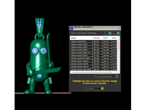 Wisiorek ze złotym robotem-wojownikiem Model do druku 3D