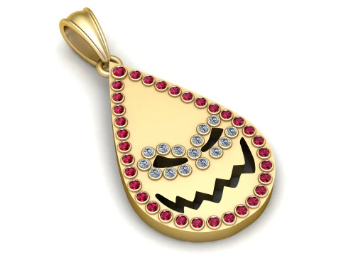 笑脸边缘吊坠 3D 打印模型