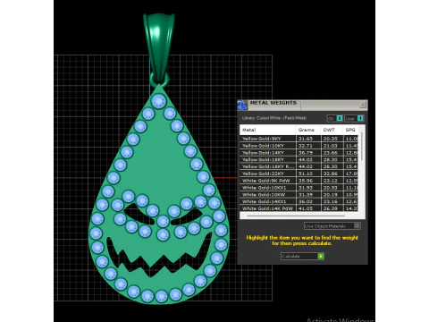 Smiley Edge Drop Pendant 3D Print Model