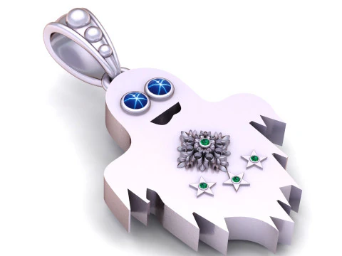 Starlight Ghost Pendant 3D Print Model
