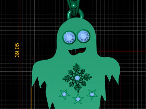 Starlight Ghost Pendant 3D Print Model