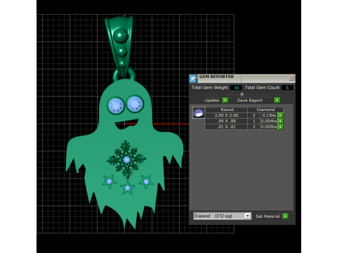 Starlight Ghost Pendant 3D Print Model