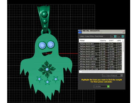 Starlight Ghost Pendant 3D Print Model