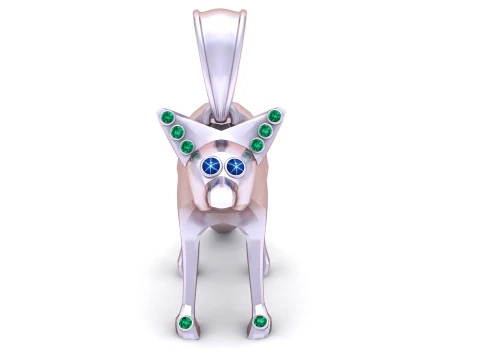 Guardian Wolf Pendant 3D Print Model