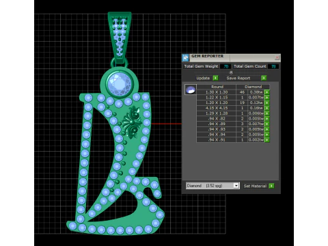 Regal Curve Heart Pendant 3D Print Model