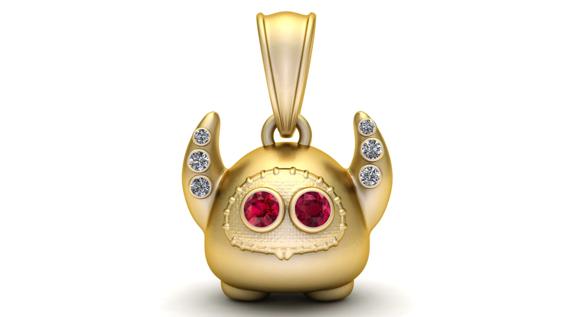 Little Horn Guardian Pendant 3D Print Model .c4d .max .obj .3ds .fbx .stl .blend 