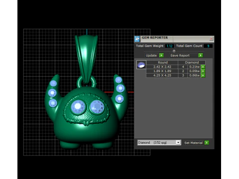 Little Horn Guardian Pendant 3D Print Model