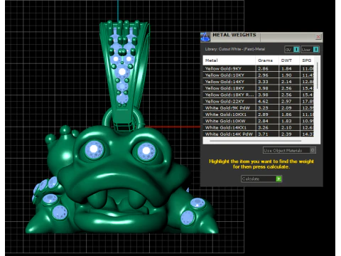 Golden Croc Guardian Pendant 3D Print Model