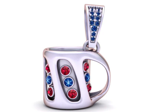 Monogram D Gem Pendant 3D Print Model