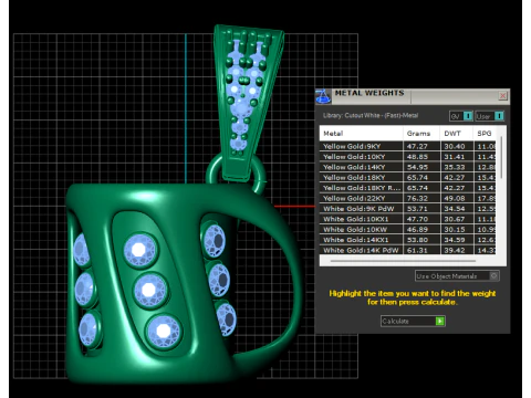 Monogram D Gem Pendant 3D Print Model