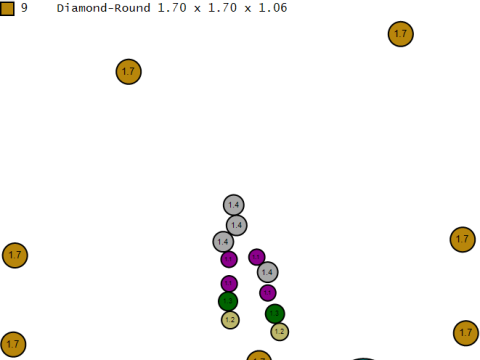 Gold Crown Pendant with Pink Gemstones 3D Model