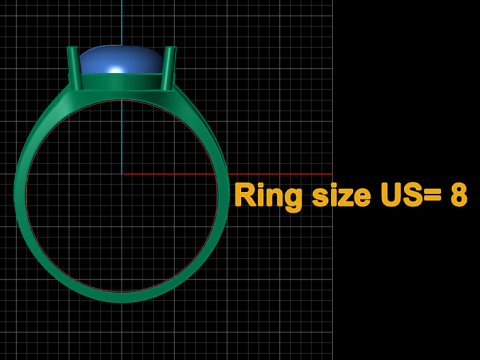 Elegante anello in agata rossa con montature in oro e argento Modello 3D