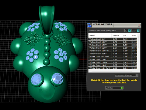 Pingente luxuoso de tartaruga dourada com olhos de diamante e detalhes florais rubi Modelo de Impressão 3D