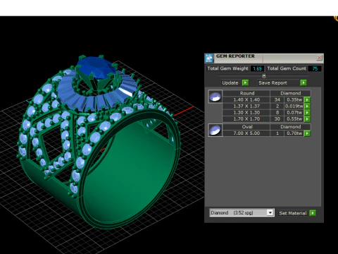 Royal Ruby Halo Ring with Baguette Diamond Pav Luxury 3D Printable Jewelry Model 3D Print Model