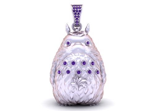 Роскошный кулон &laquo;Сова&raquo; в бриллиантовой оправе 3D Модель