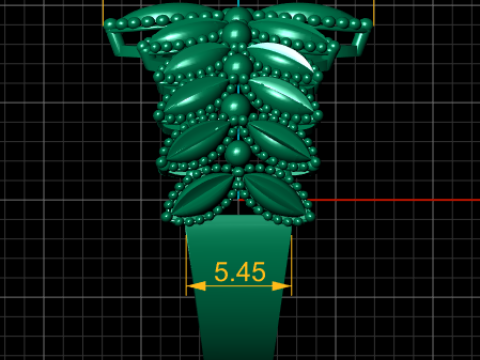K&ouml;niglicher goldener Bandring mit Blumenmuster und Perlen 3D Modell