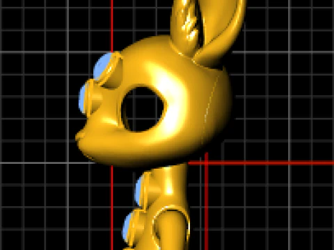 Celestial Bunny Doll Pendant Luxury Designer Character Charm 3D Print Model